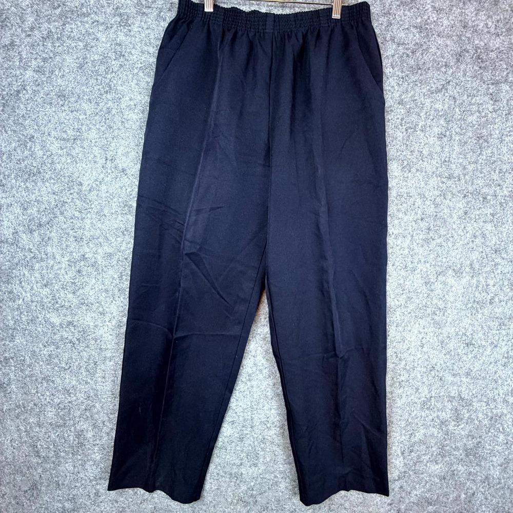 Covington Grandma Pants‎ Womens 12 Navy Blue Straight Leg Pull On Lounge